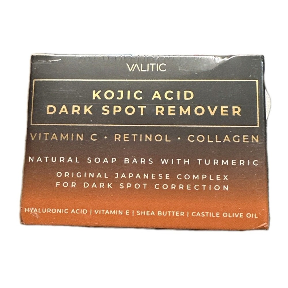 VALITIC Kojic Acid Dark‎ Spot Remover Soap Bars with Vitamin C, Retinol,2 Pack